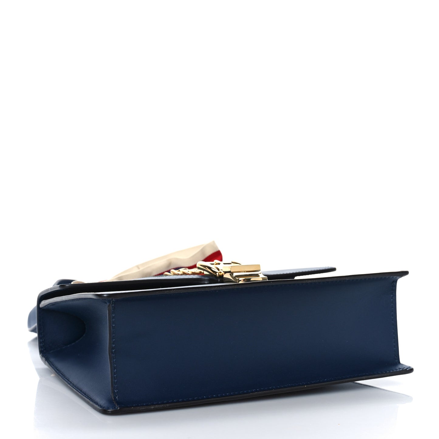 Vitello Fontanella Web Small Sylvie Shoulder Bag Blue Agata