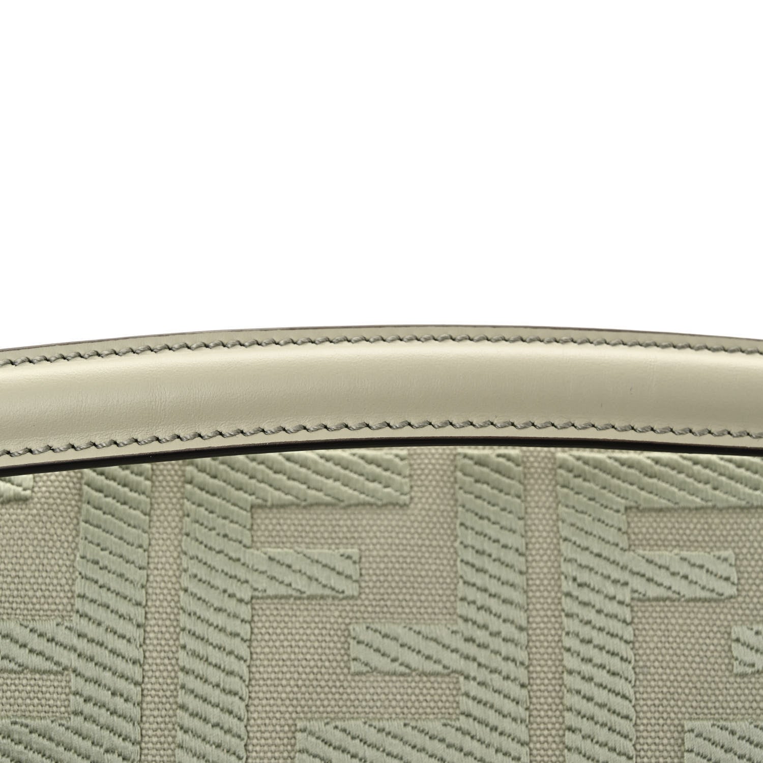 Fendi Canvas Vitello King FF Embroidered Baguette Green Tea 12 of 12