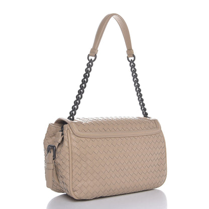 Bottega Veneta Nappa Intrecciato Rialto Shoulder Bag Mink 3 of 8