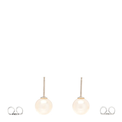 Tiffany 14K White Gold Akoya Cultured Pearl 7-7.5mm Earrings 3 of 4
