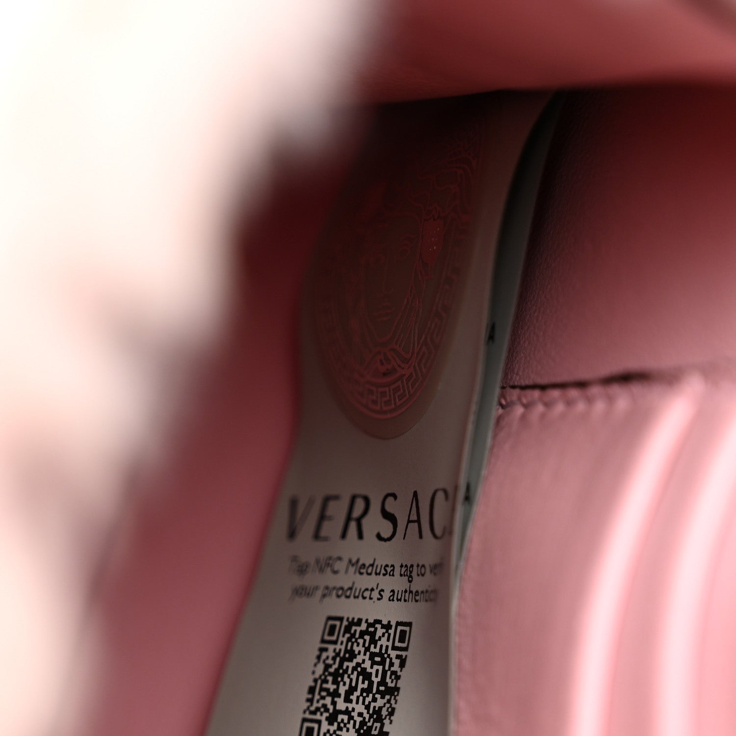 Versace Faux Fur Quilted Virtus Shoulder Bag English Rose 6 of 8