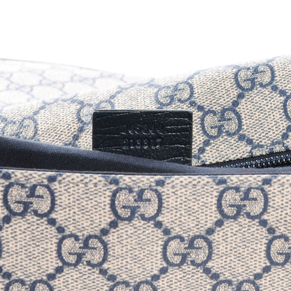 Gucci GG Plus Monogram Vintage Web Flap Messenger Bag Beige Navy Blue 8 of 8