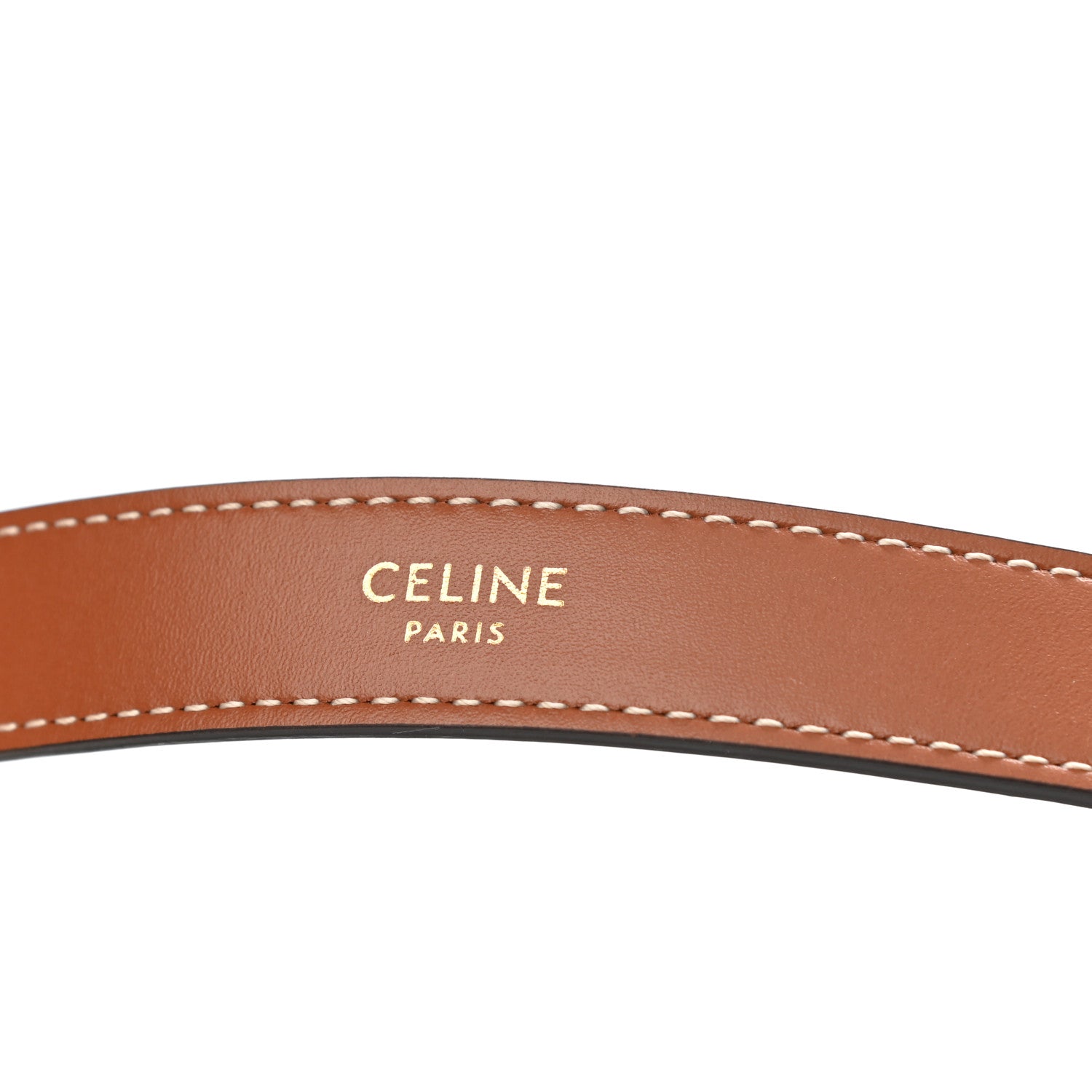 Celine Triomphe Canvas Calfskin Ava Shoulder Bag Tan 6 of 11