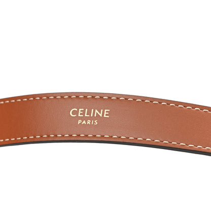 Celine Triomphe Canvas Calfskin Ava Shoulder Bag Tan 6 of 11
