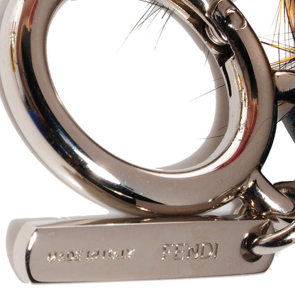 Fendi Fox Fur Vitello Lucy Junior Mini Monster Bag Bug Charm Ocean Multicolor Giallo 3 of 4