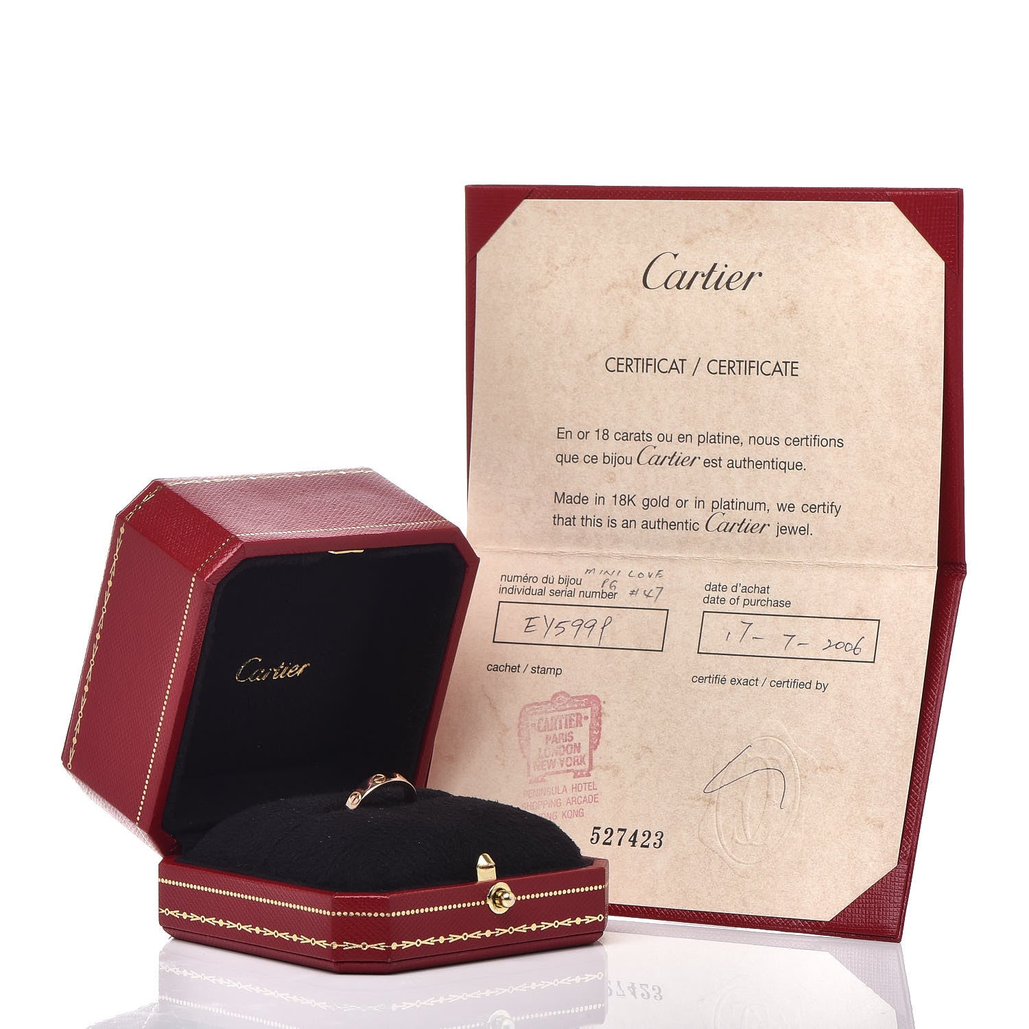 Cartier 18K Pink Gold 3.5mm LOVE Ring 47 4 5 of 5