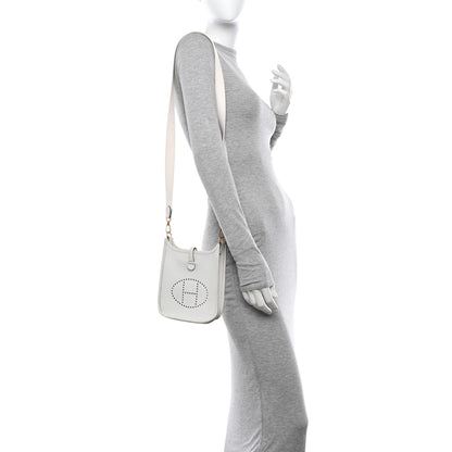 Hermes Taurillon Clemence Amazone Evelyne TPM New White 2 of 11