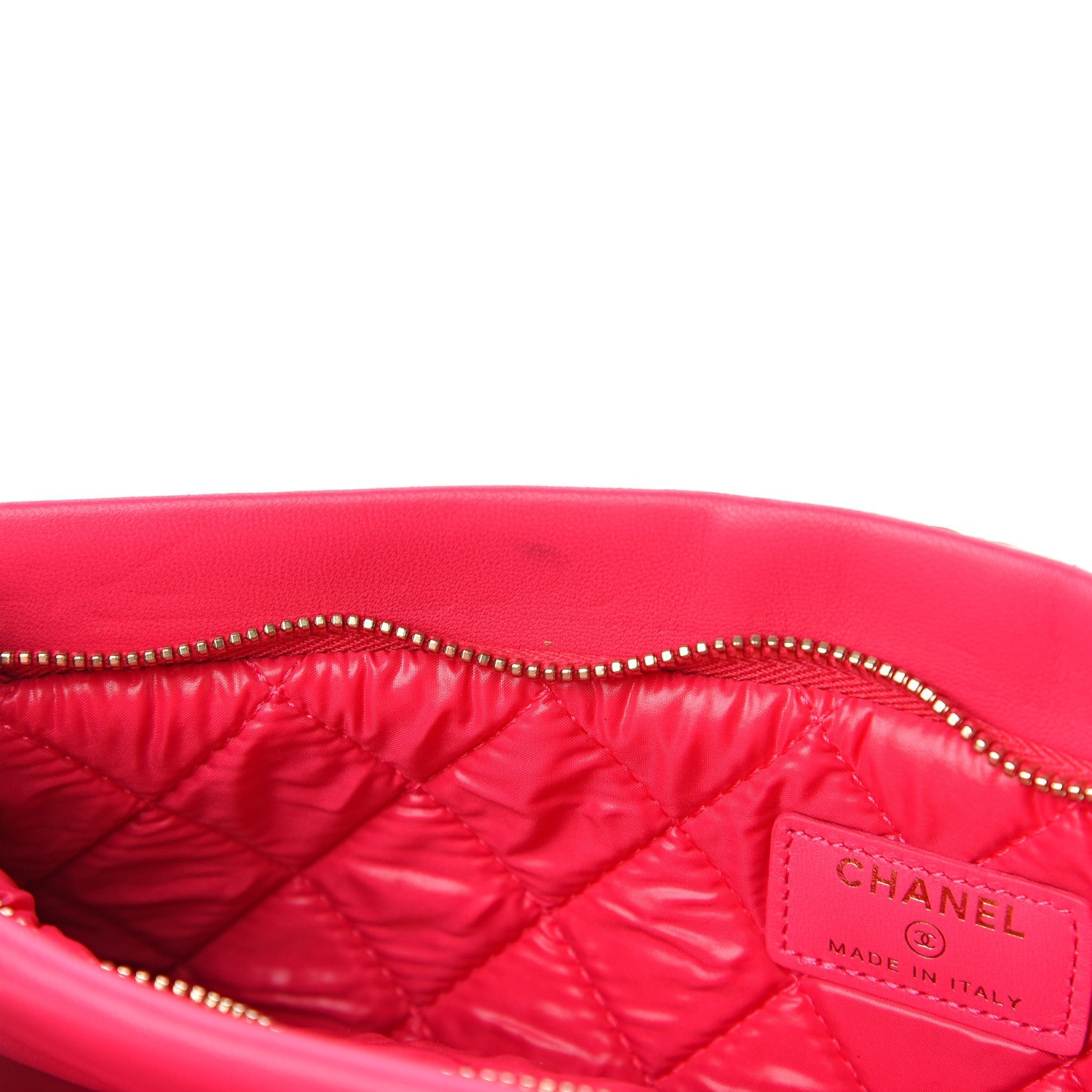 Chanel Lambskin Quilted Beauty CC Boy Clutch Fuchsia 7 of 8