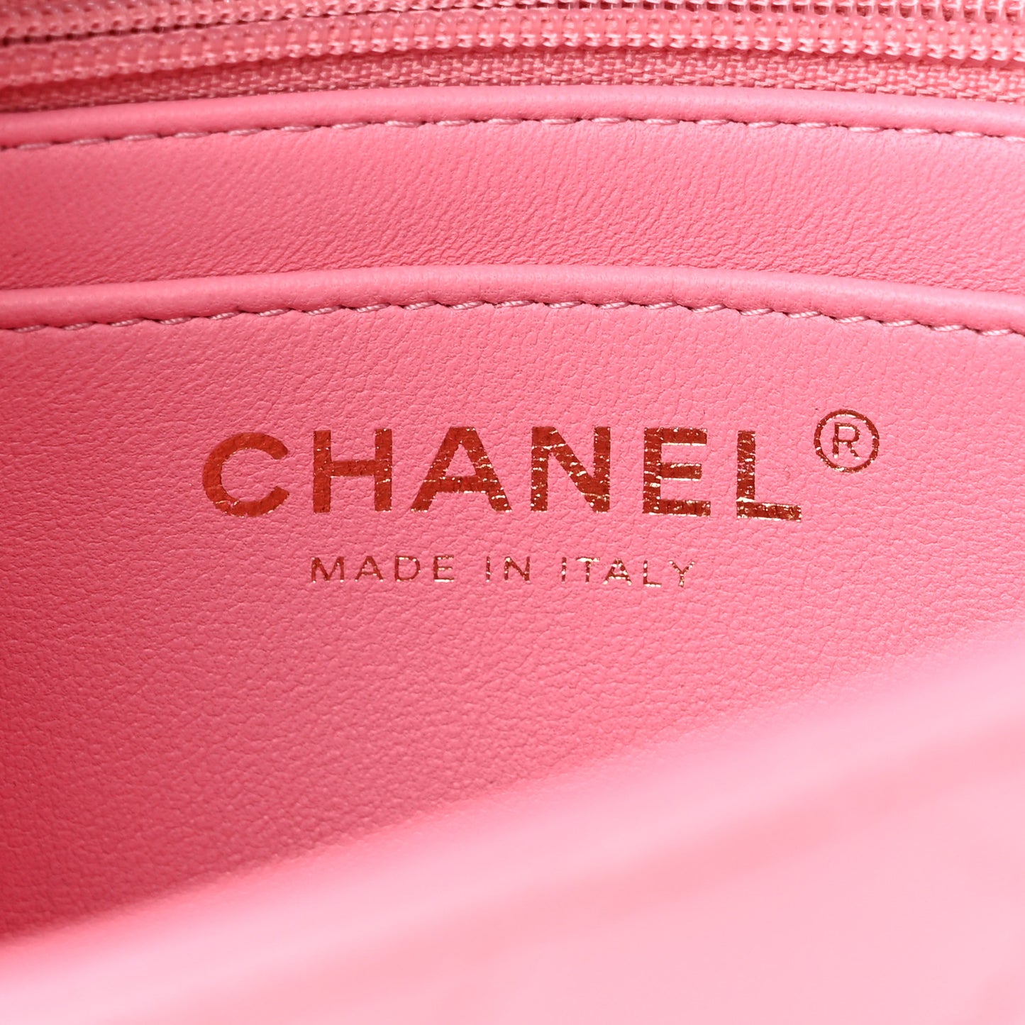 Lambskin Quilted Mini Top Handle Rectangular Flap Pink
