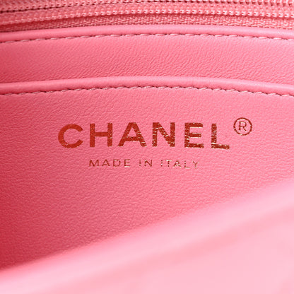 Chanel Lambskin Quilted Mini Top Handle Rectangular Flap Pink 6 of 10