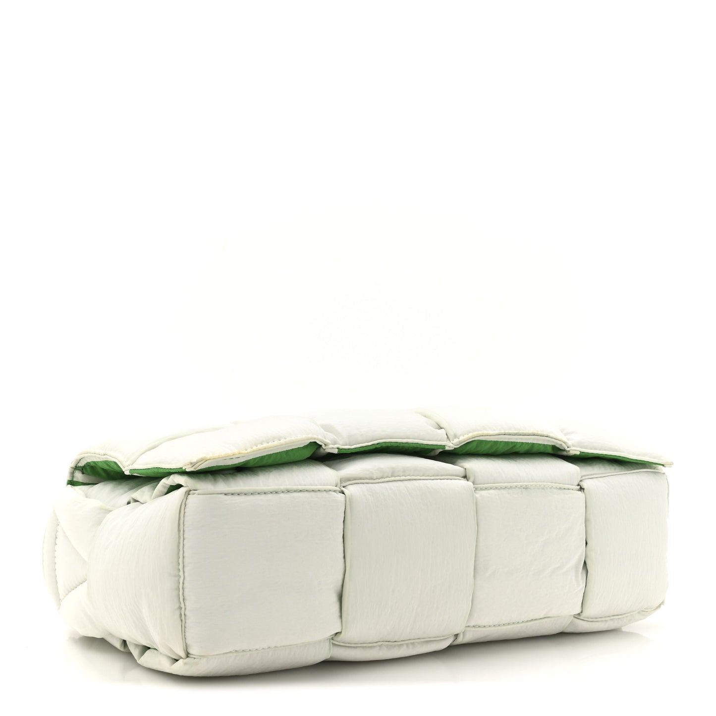 Nylon Intrecciato Padded Tech Mini Cassette Belt Bag White