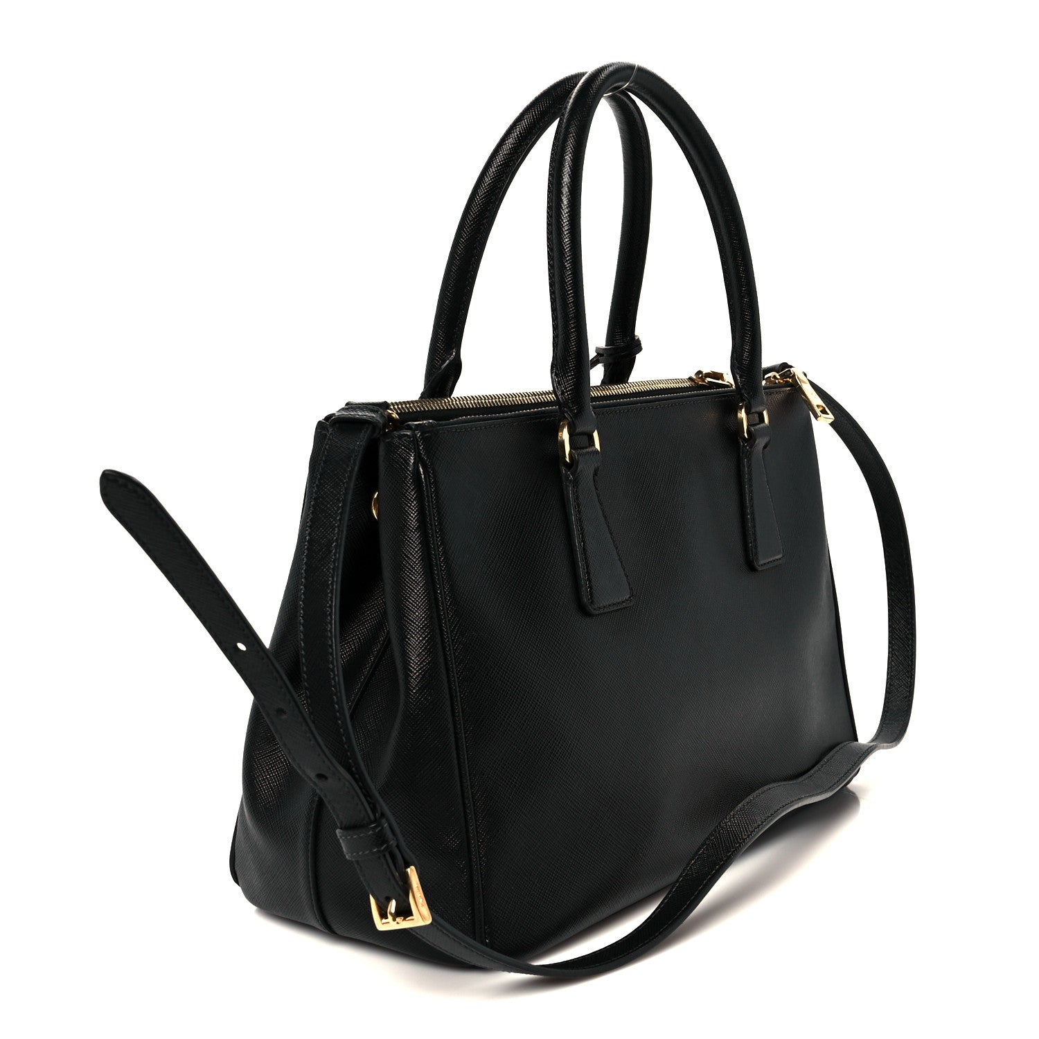 Prada Saffiano Small Galleria Double Zip Tote Black 3 of 11