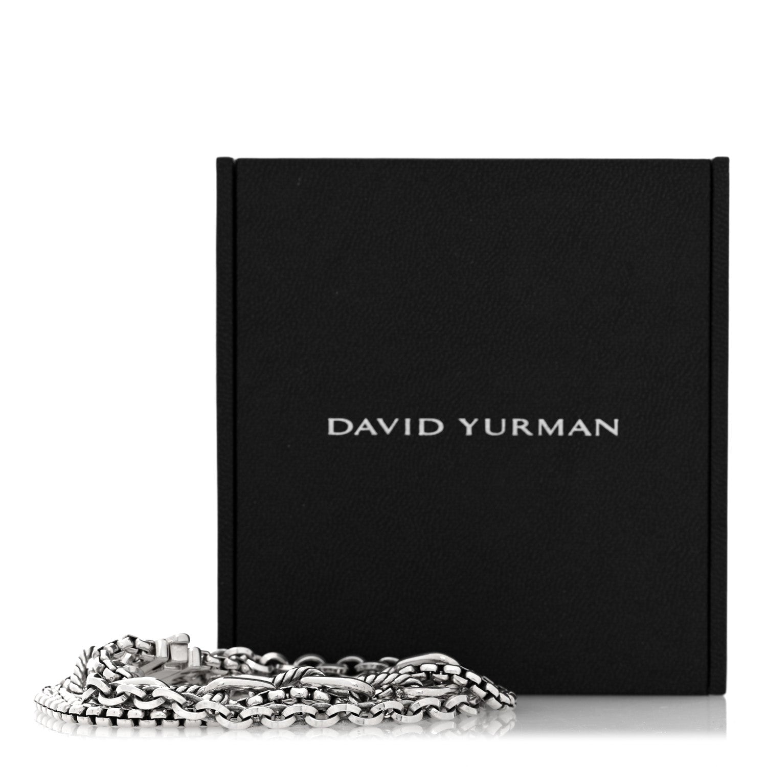 David Yurman Sterling Silver Multi Row Chain Bracelet 4 of 4