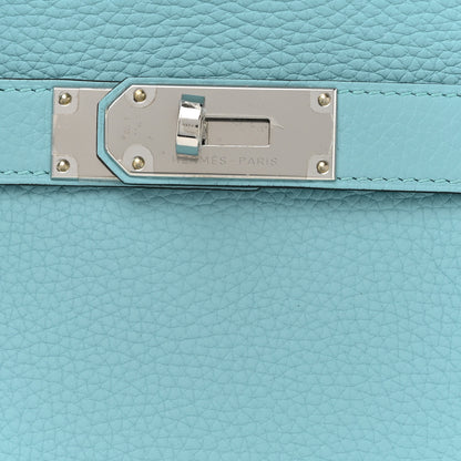 Hermes Taurillon Clemence Jypsiere 34 Bleu Atoll 8 of 14