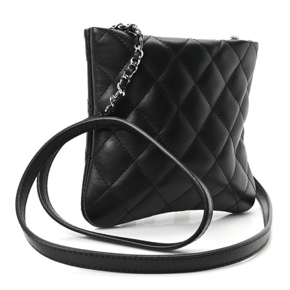 Chanel Lambskin Quilted Uniform Crossbody Bag Black 2 of 9