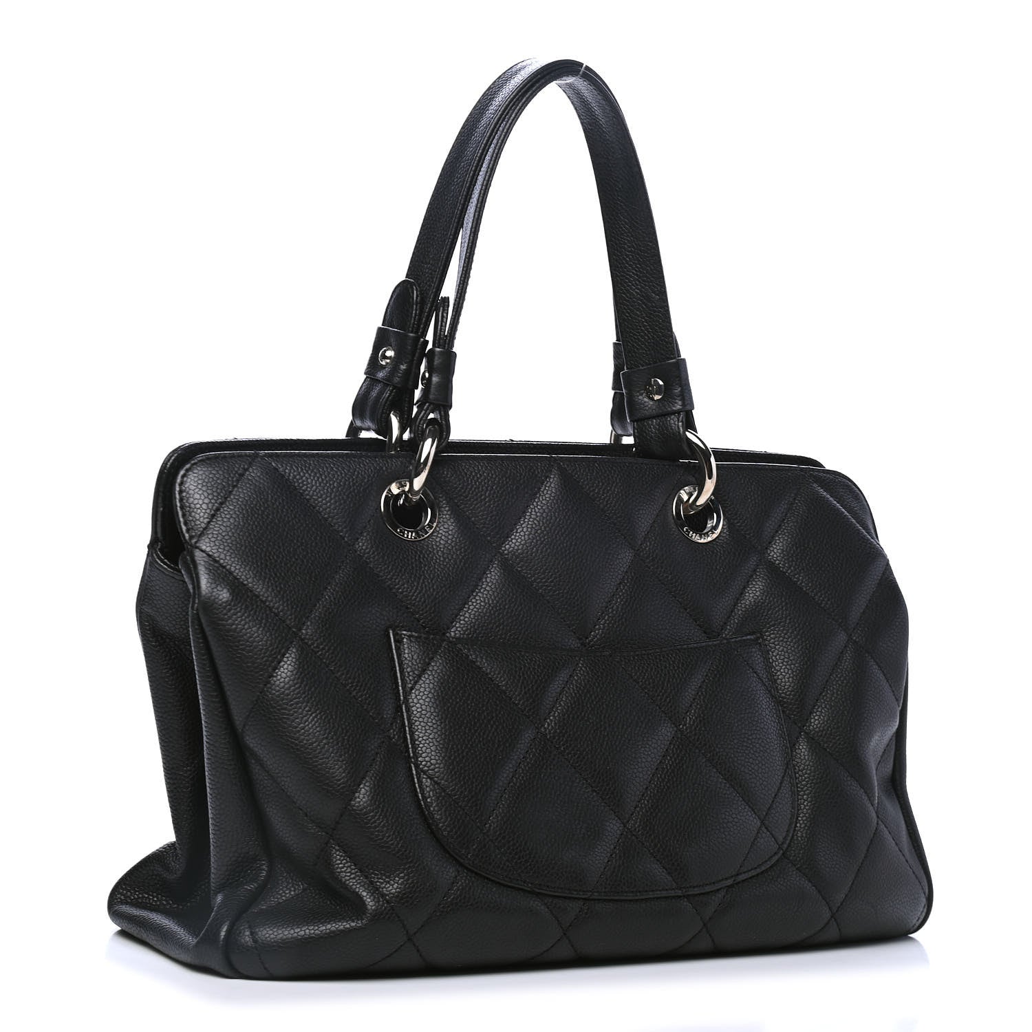 Chanel Soft Caviar Quilted CC Timeless Tote Black 4 of 11