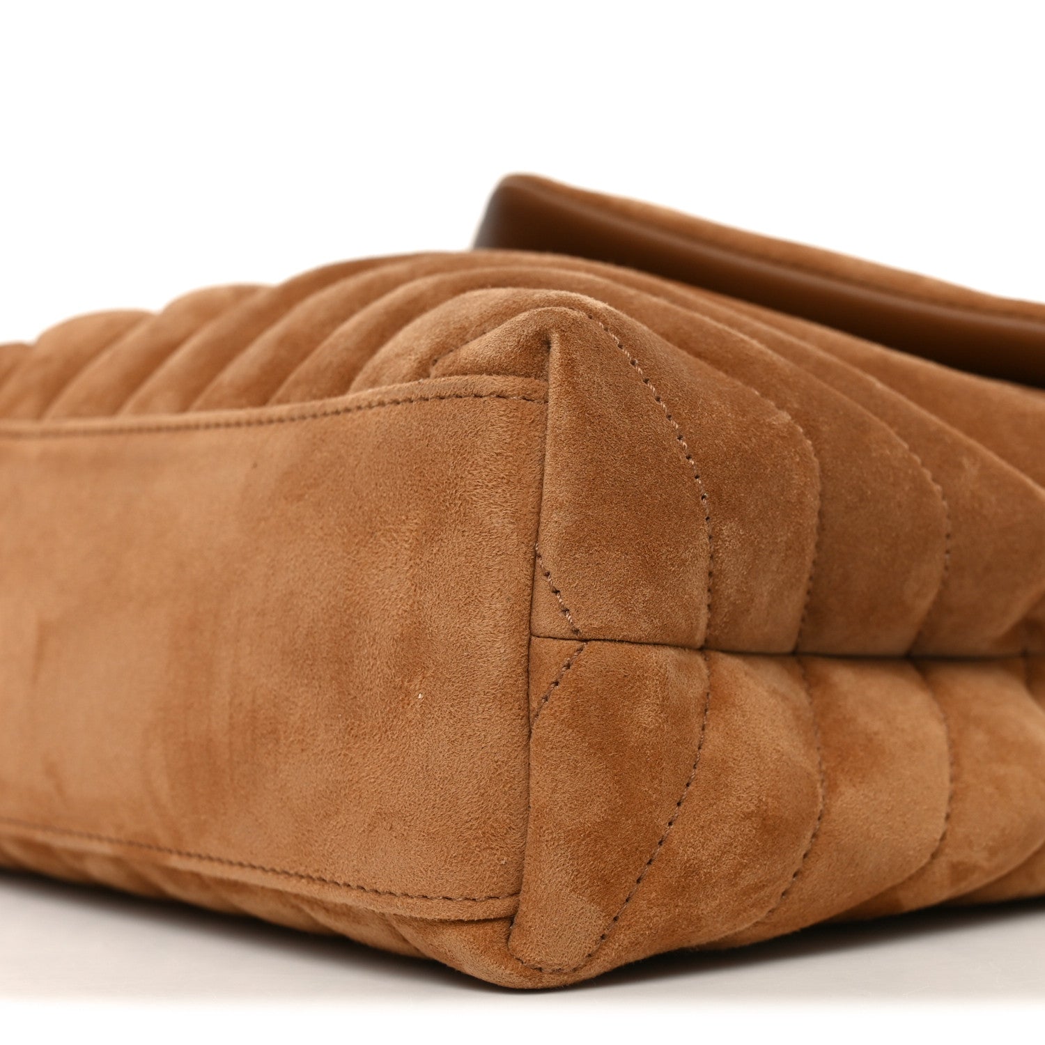 Saint Laurent Suede Calfskin Y Quilted Monogram Small Loulou Chain Satchel Cinnamon 10 of 10