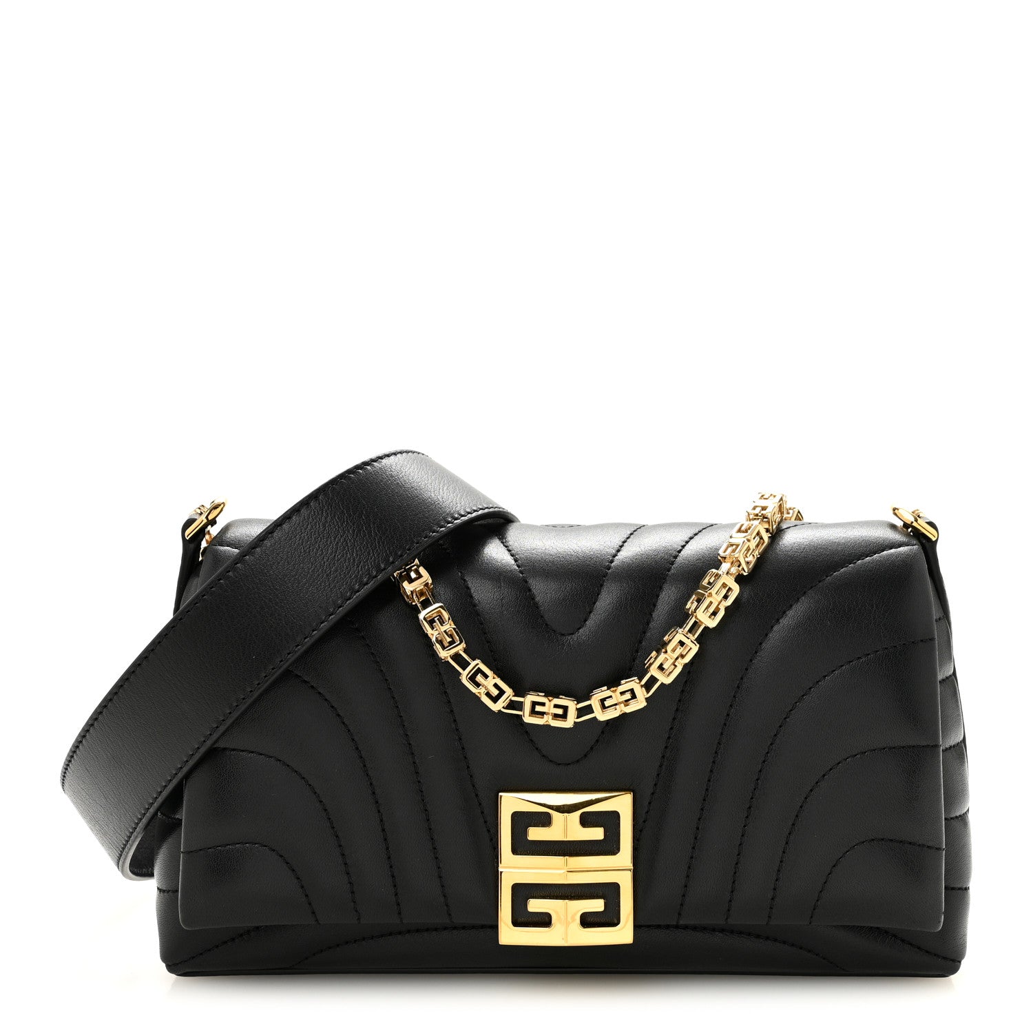 Givenchy Soft Calfskin 4G Quilted Small Shoulder Bag Black 1 of 10