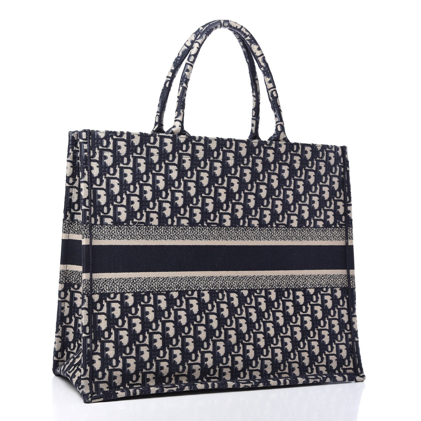 Oblique Book Tote Blue Multicolor