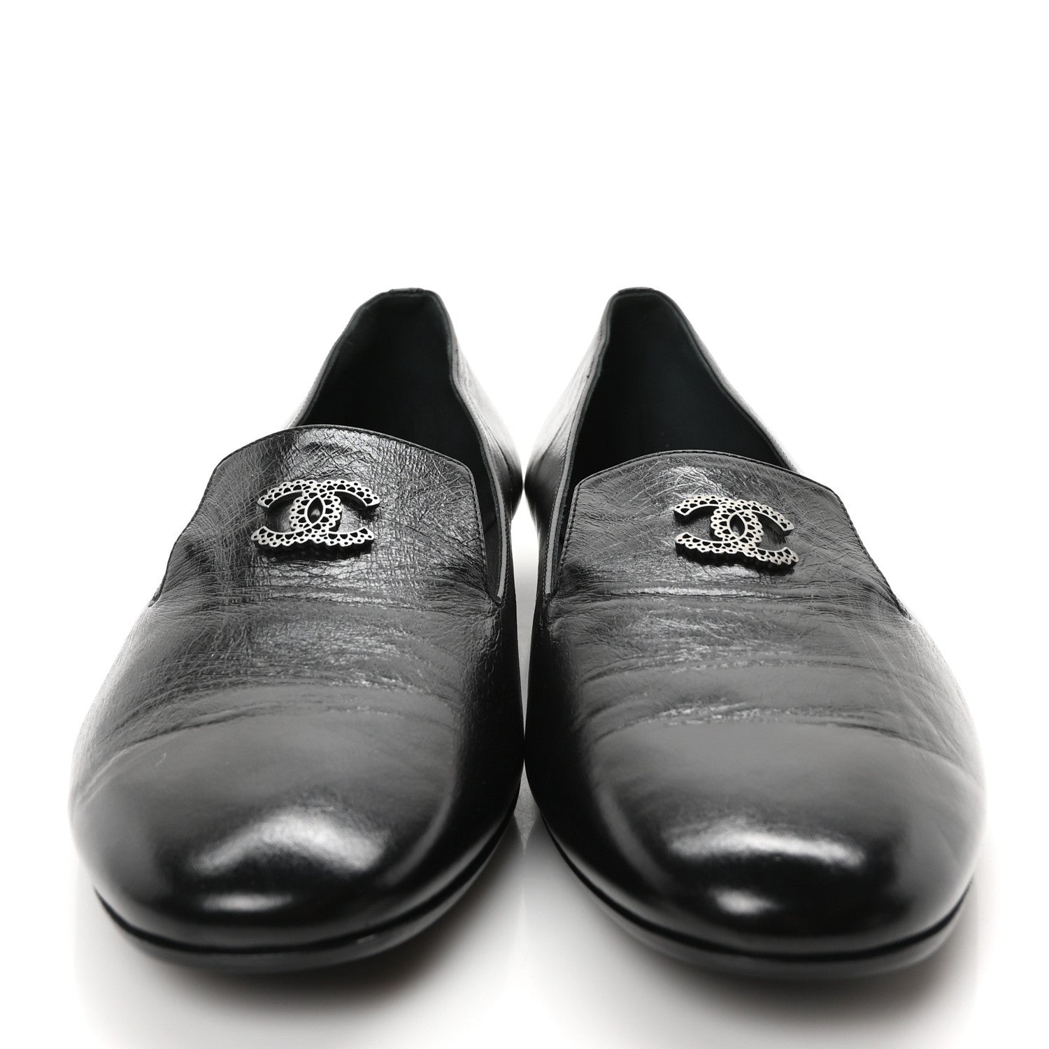 Chanel Lambskin CC Loafers 41 Black 6 of 19