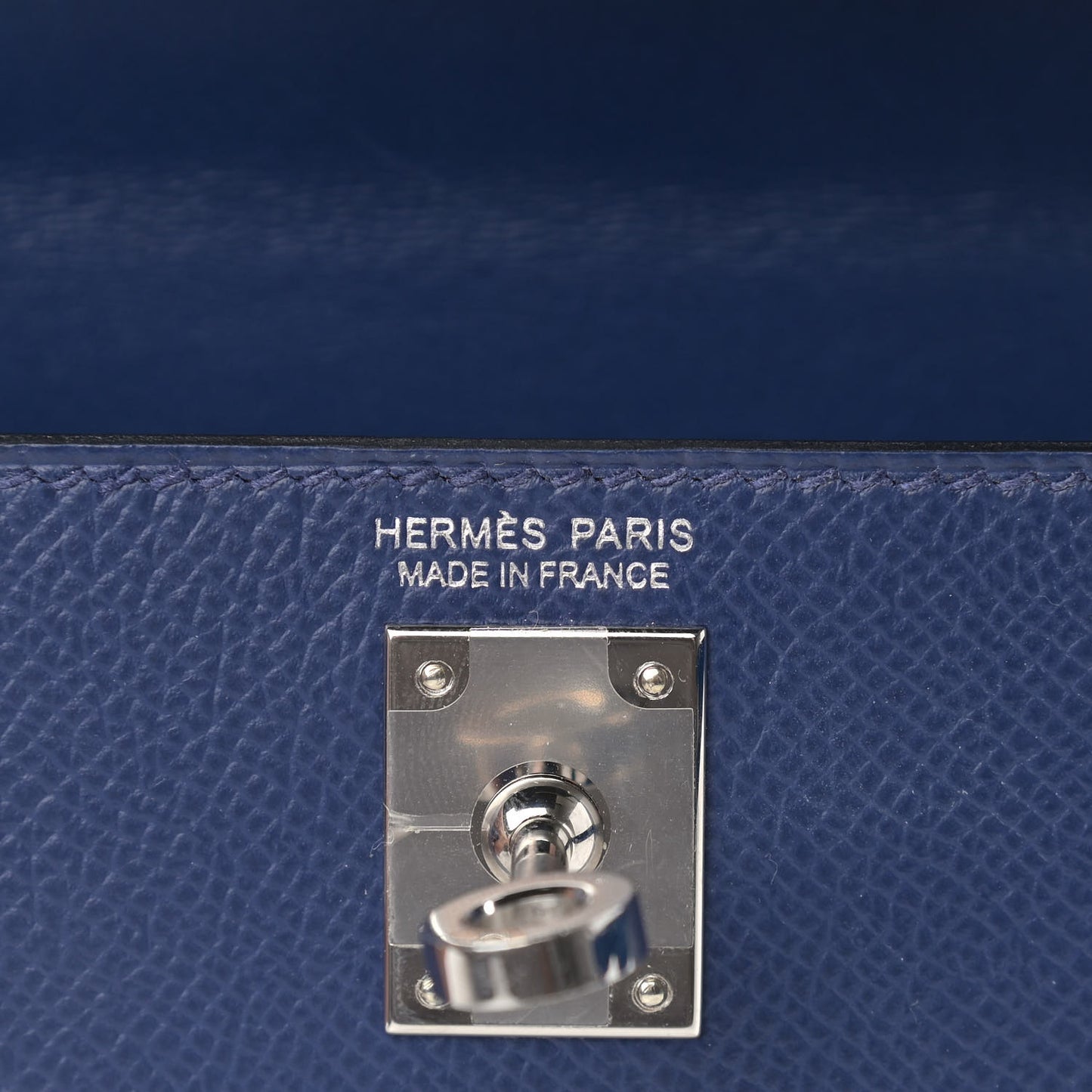 Epsom Mini Kelly Sellier 20 Bleu Saphir Bleu France Black