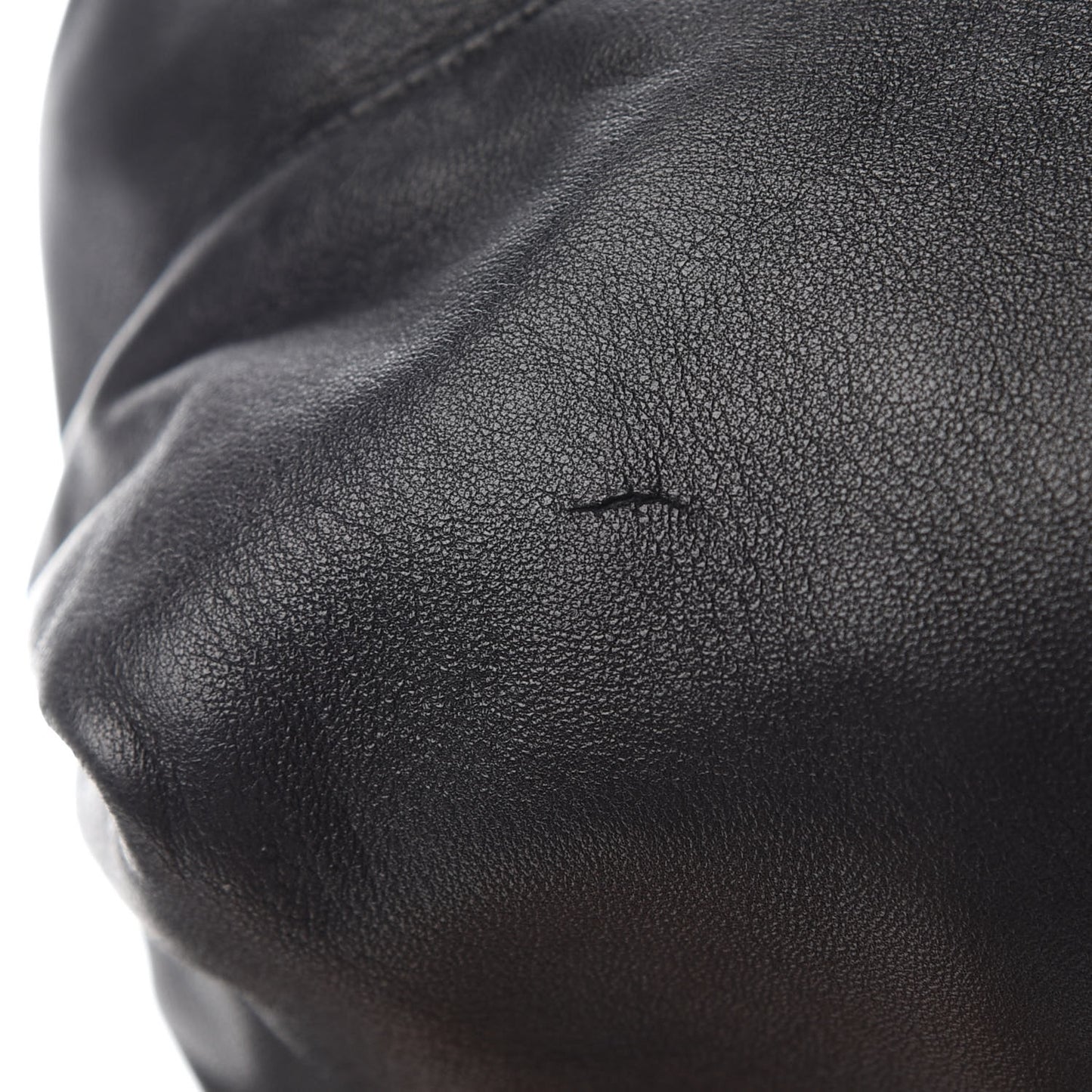 Lambskin Small Teddy Bucket Bag Black
