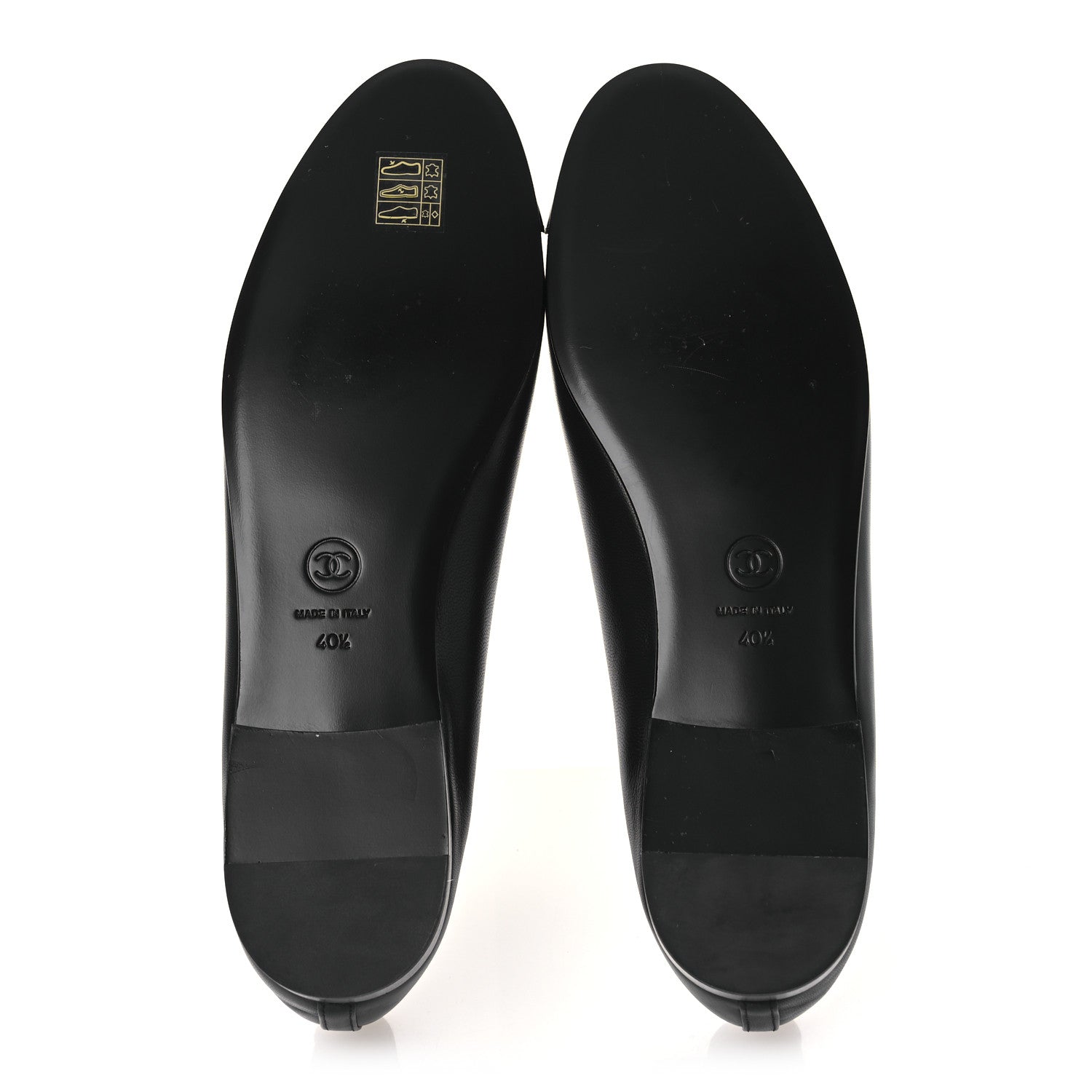 Chanel Lambskin Patent Cap Toe Ballerina Flats 40.5 Black 7 of 11
