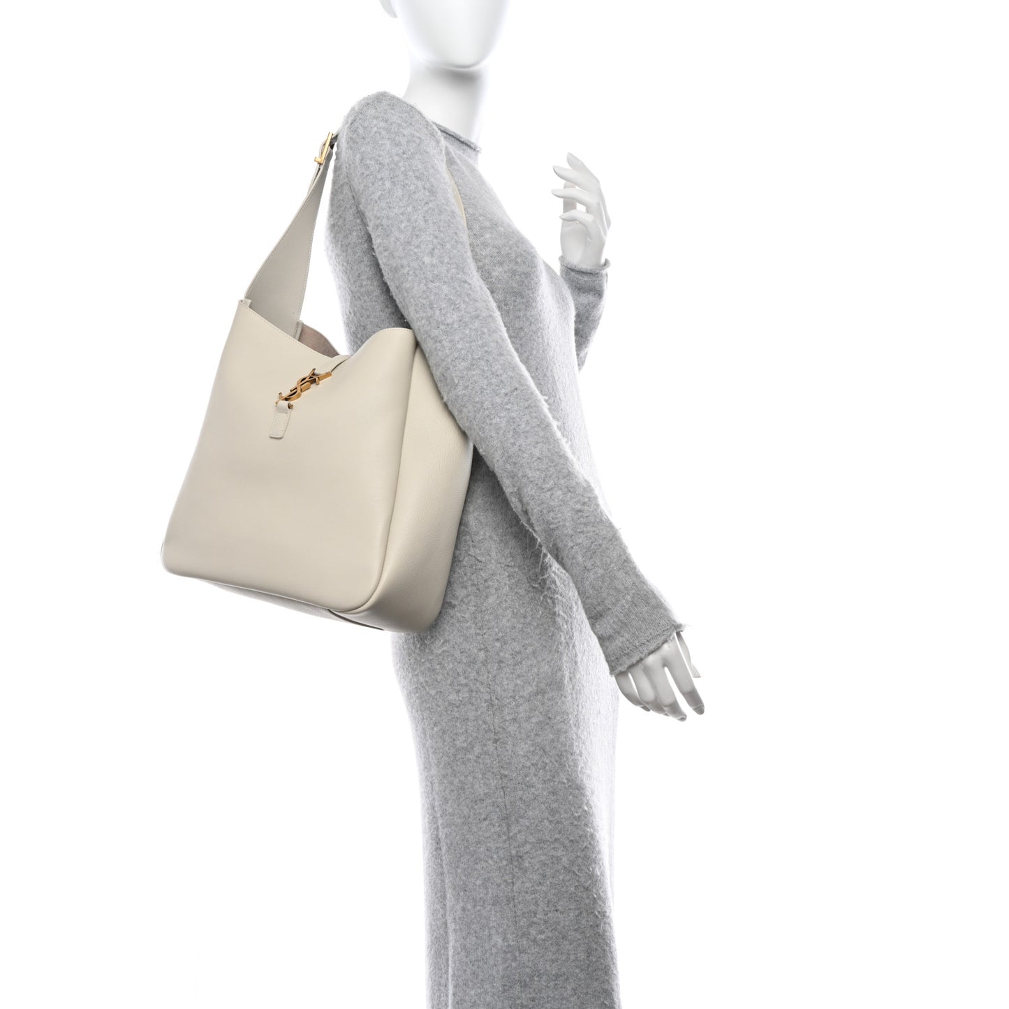 Smooth Calfskin Large Le 5 A 7 Soft Hobo Blanc Vintage