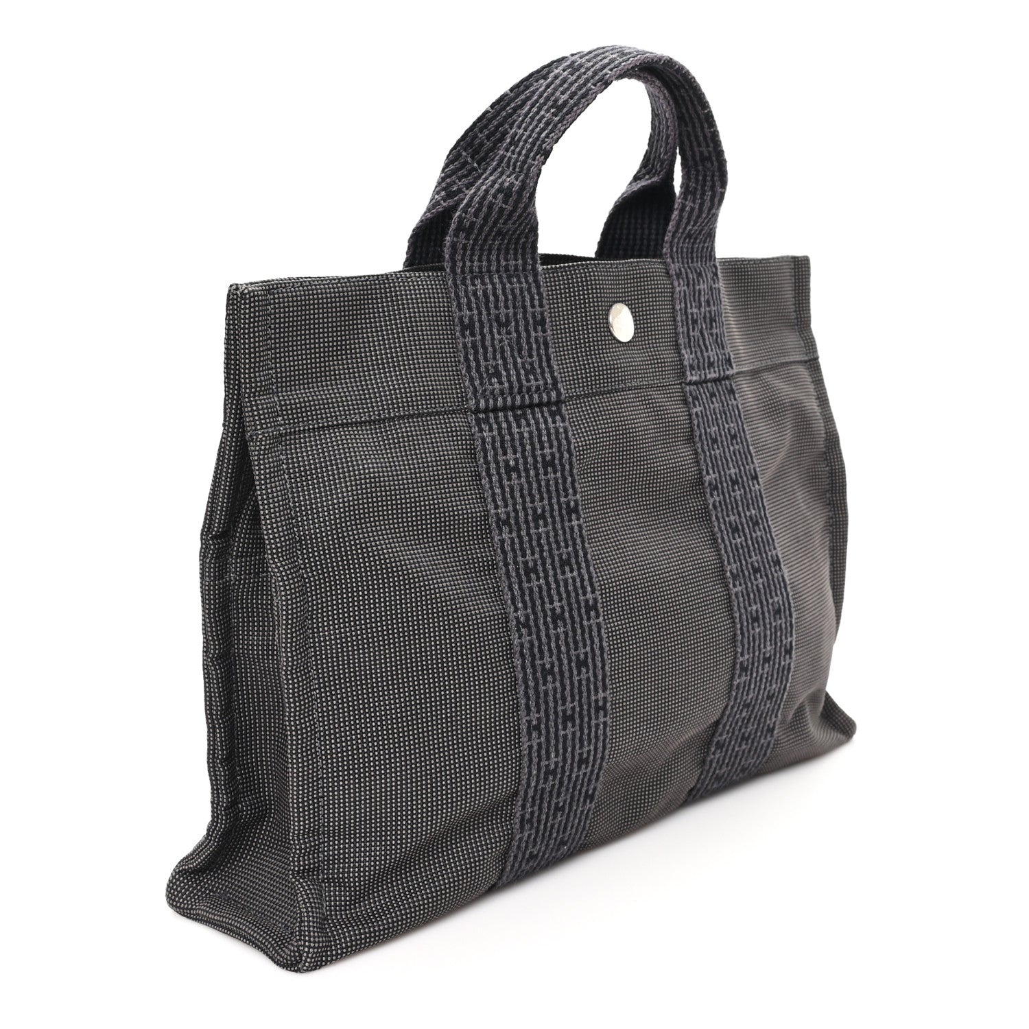 Hermes Canvas Herline PM Tote Grey 3 of 10