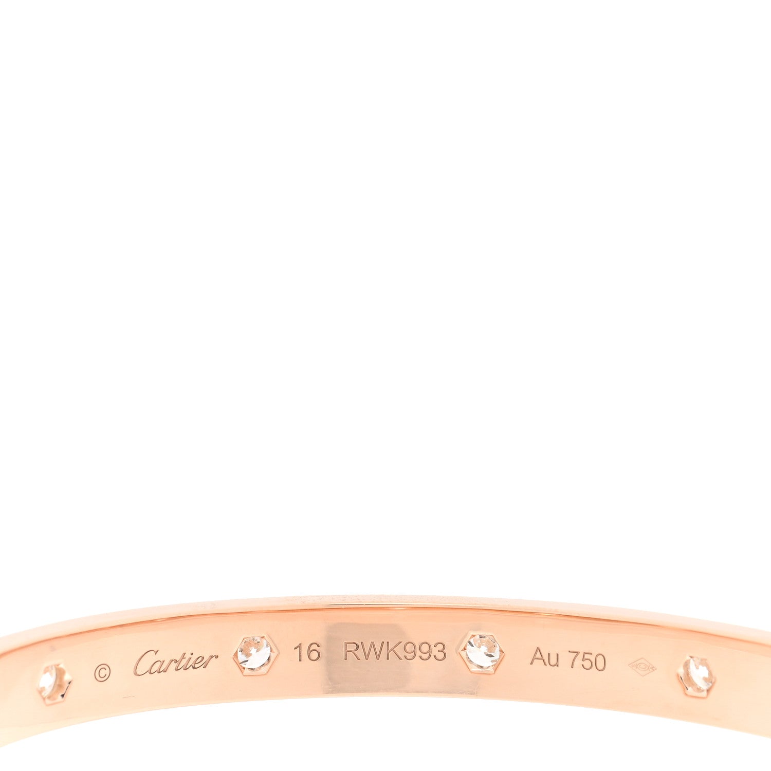 Cartier 18K Pink Gold 10 Diamond LOVE Bracelet 16 4 of 7