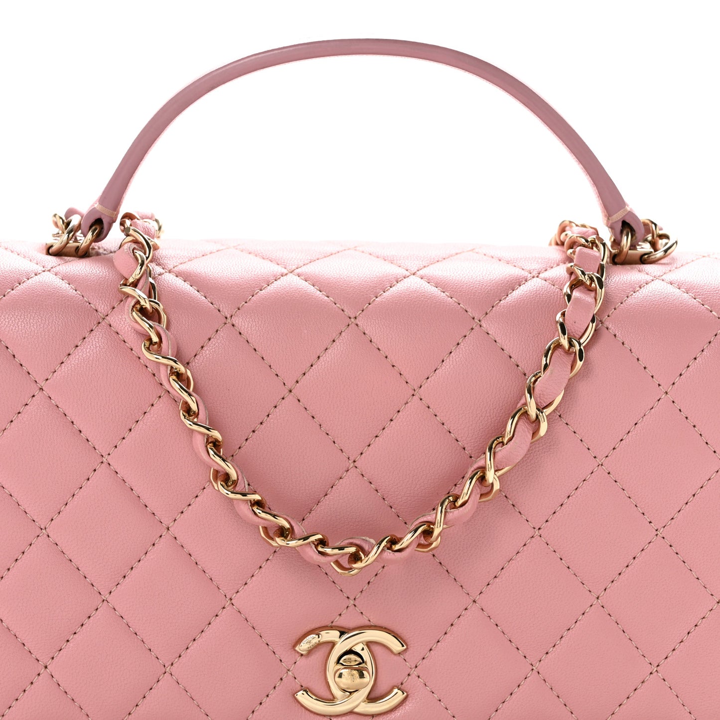 Lambskin Quilted Small Citizen Chic Flap Pink