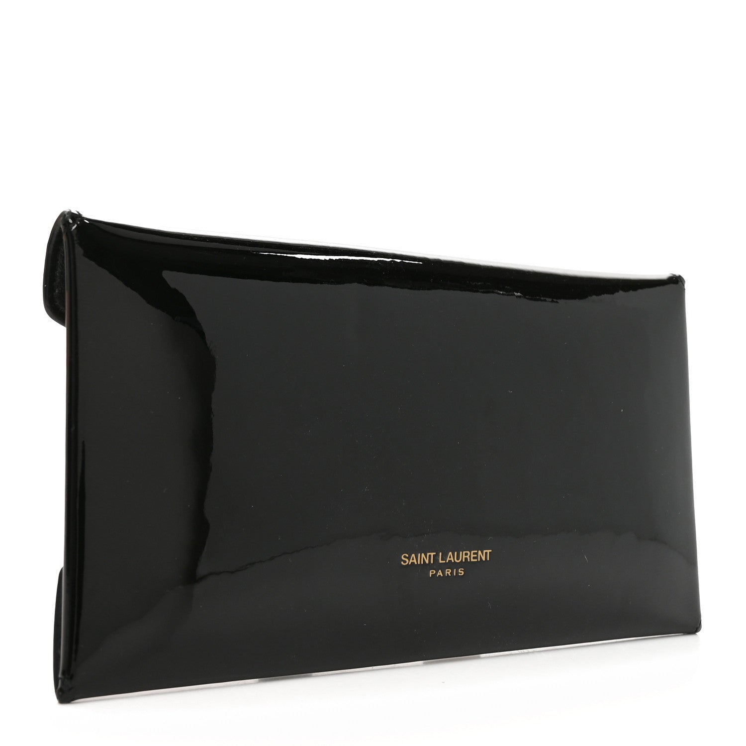 Saint Laurent Patent Paloma Envelope Clutch Black Black 3 of 7