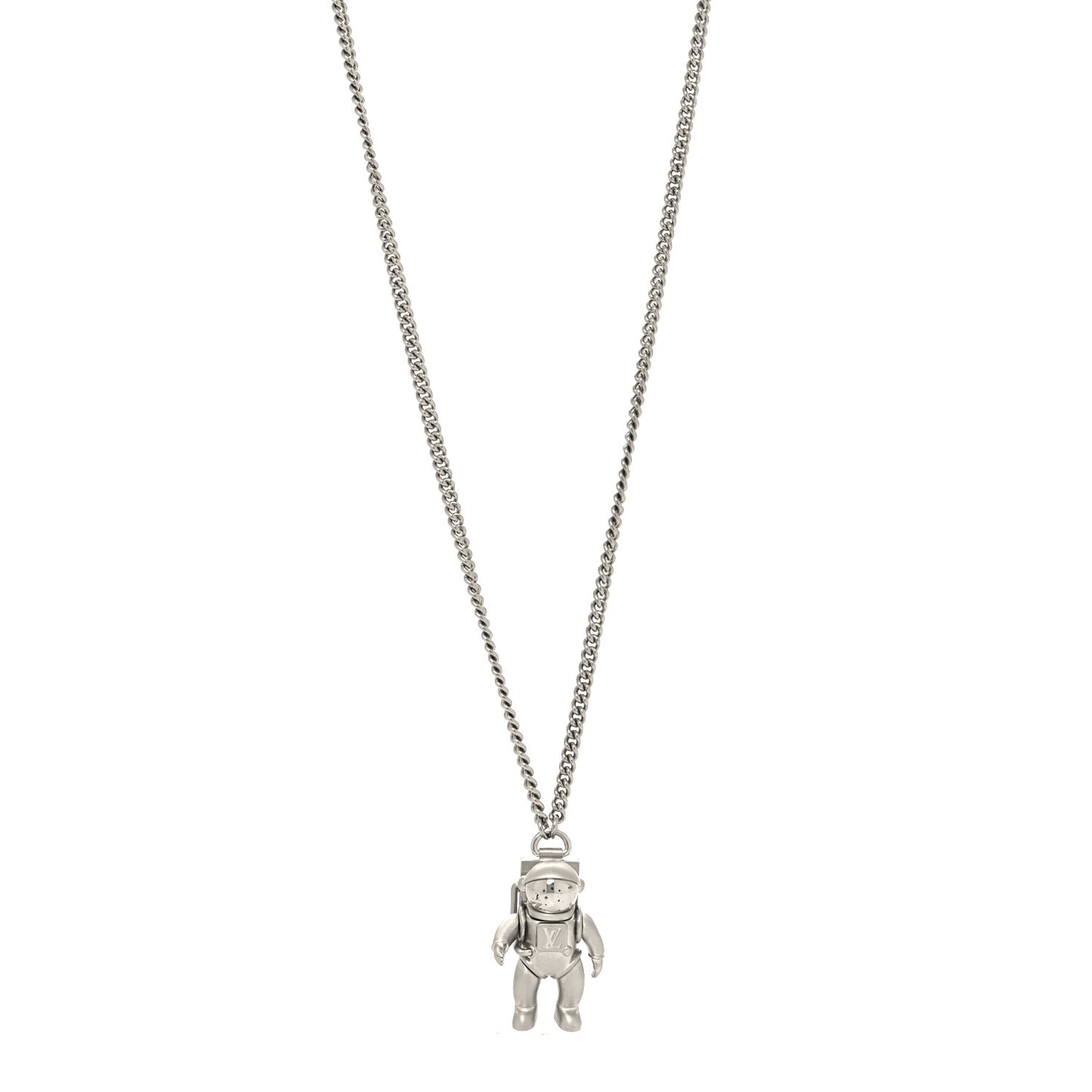 Palladium Galaxy Astronaut Necklace Silver