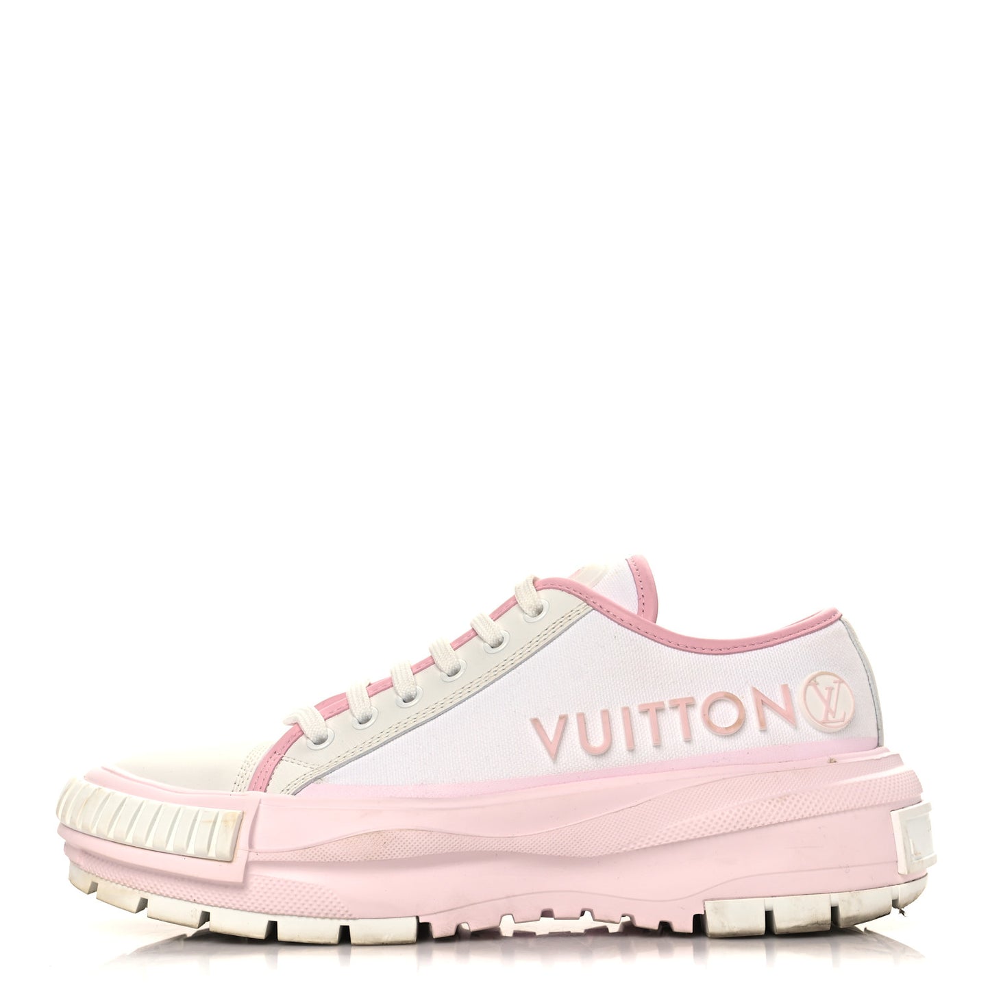 Canvas LV Squad Sneakers 39 White Pink