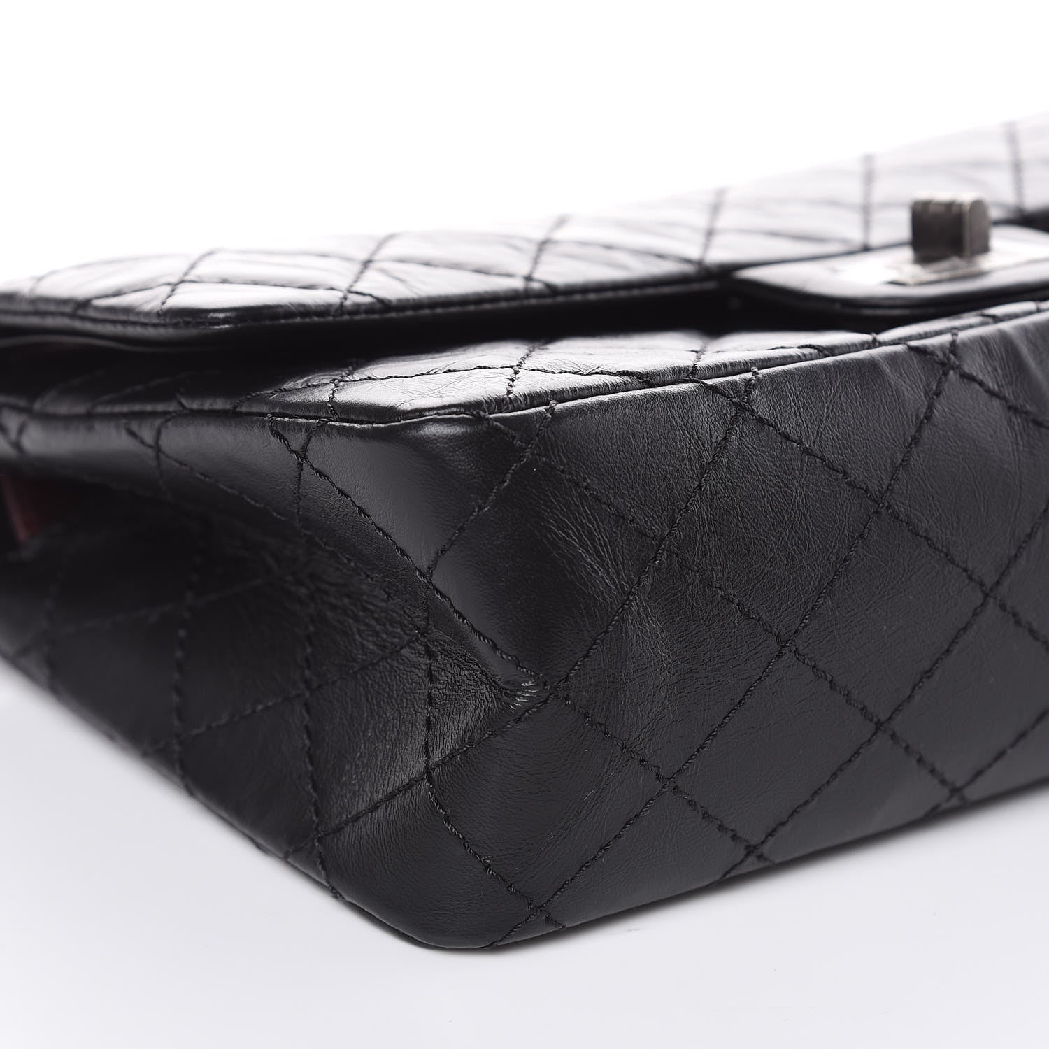Chanel Aged Calfskin Quilted 2.55 Reissue 225 Flap Black 9 of 11