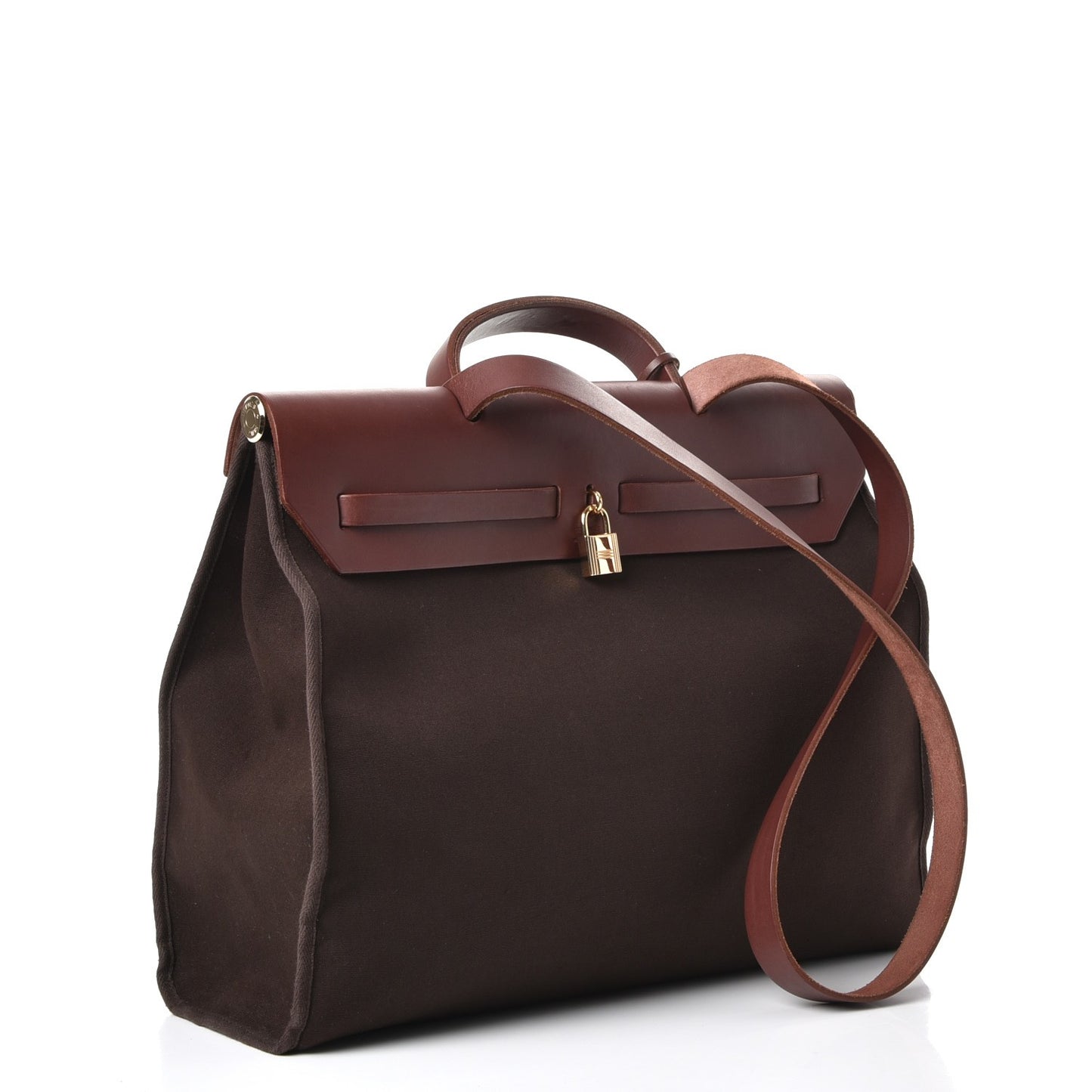 Toile Vache Calfskin Herbag 39 GM Havane
