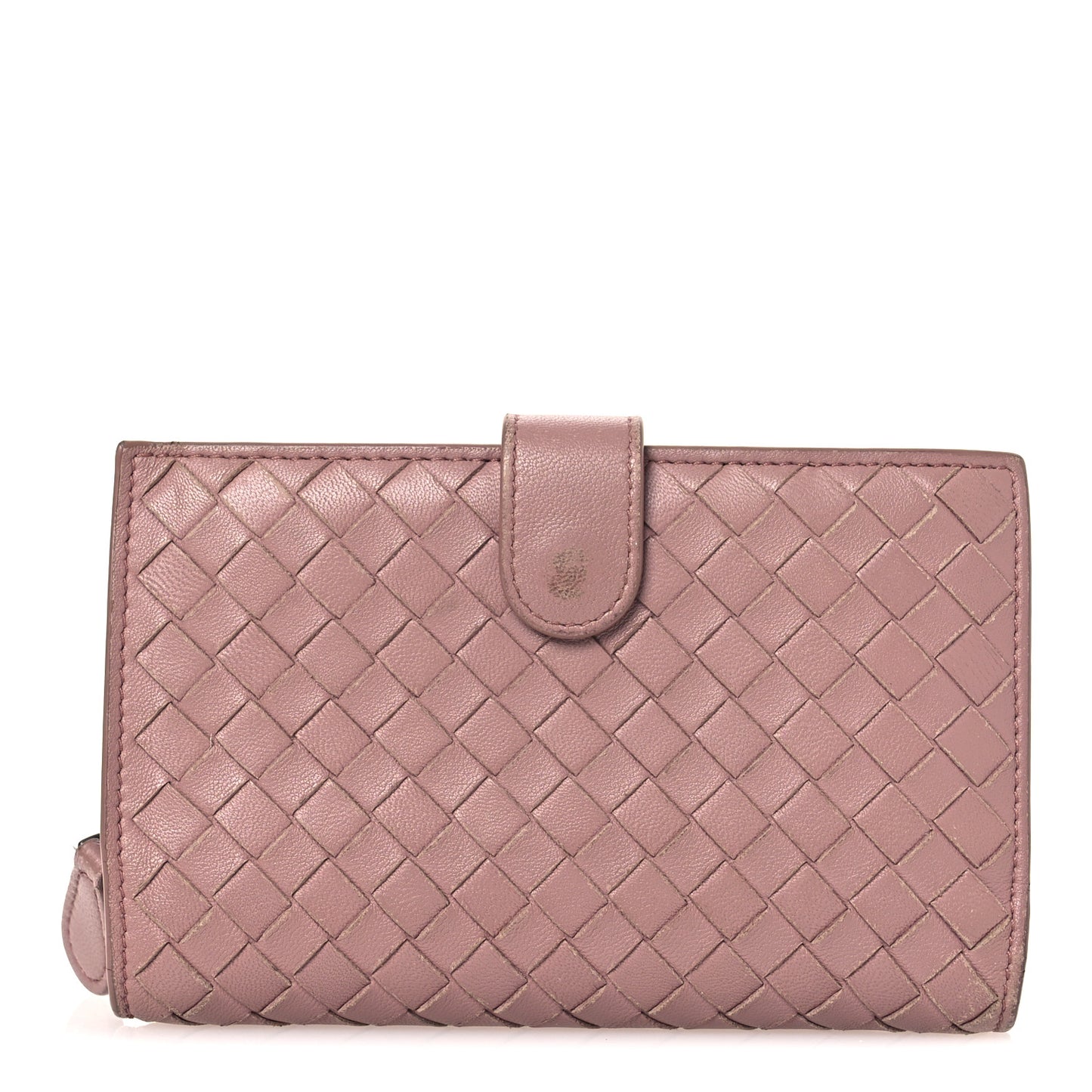 Nappa Intrecciato French Flap Wallet Mallow