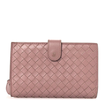 Bottega Veneta Nappa Intrecciato French Flap Wallet Mallow 1 of 12