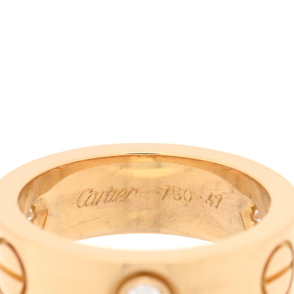Cartier 18K Yellow Gold 3 Diamond 5.5mm LOVE Ring 47 4 4 of 4