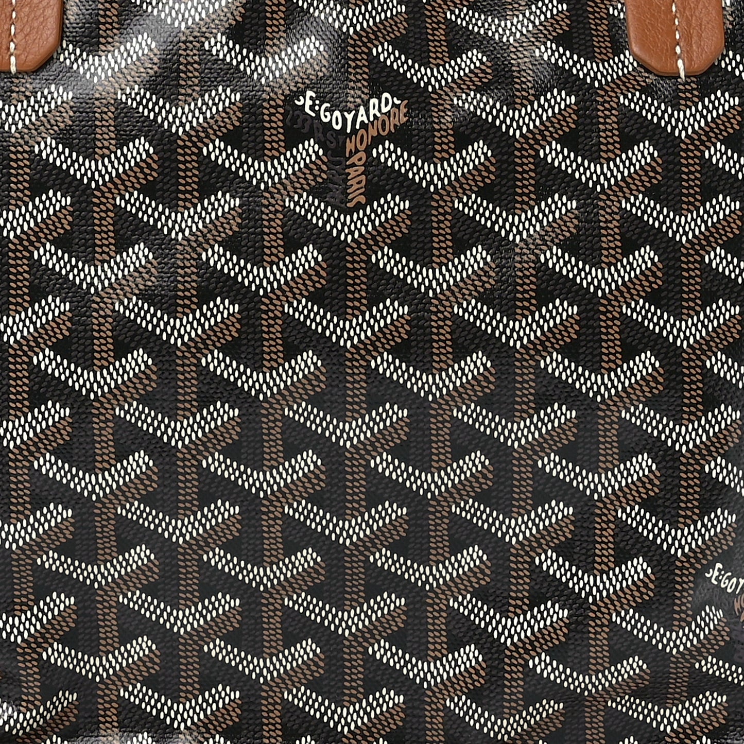 Goyardine Reversible Mini Anjou Black Gold