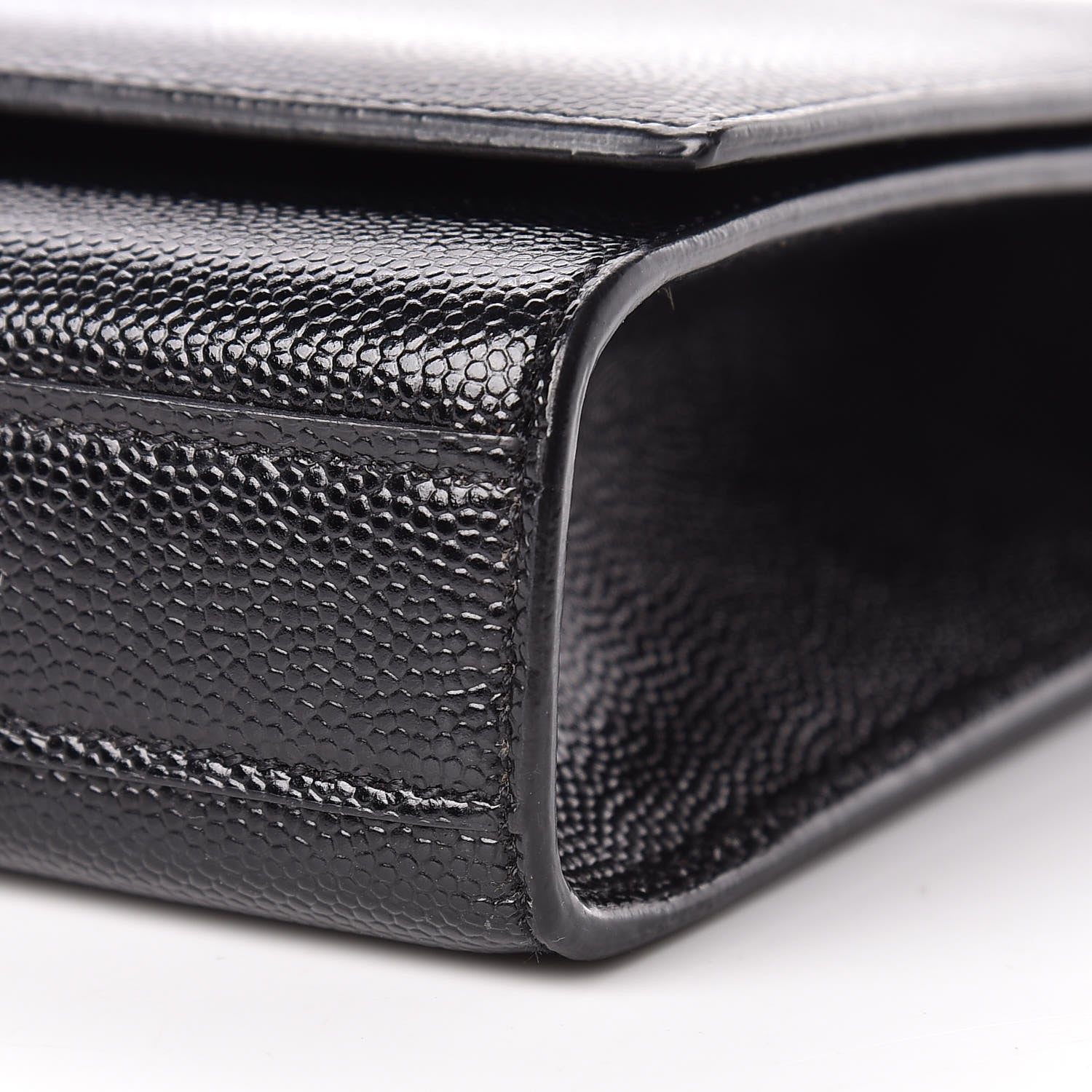 Saint Laurent Grain De Poudre Monogram Cassandre Clutch Black 10 of 14