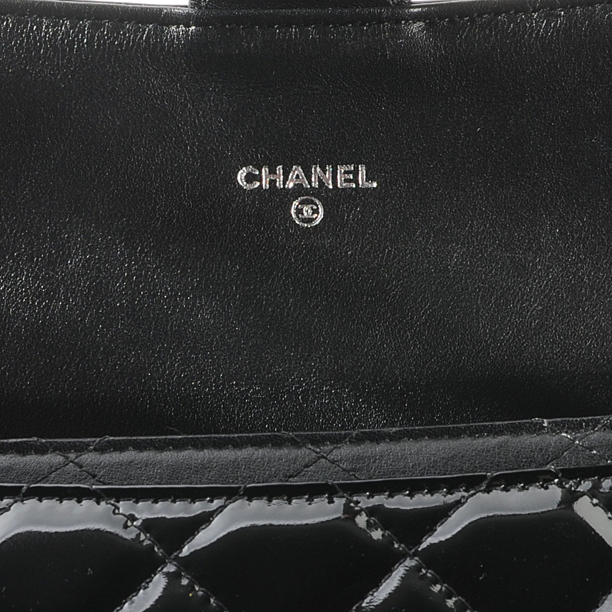 Chanel Patent Quilted Travel Wallet Black 7 of 8