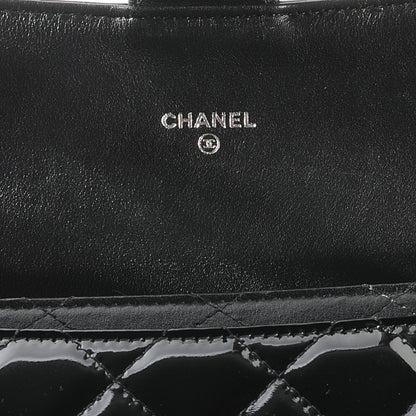 Chanel Patent Quilted Travel Wallet Black 7 of 8