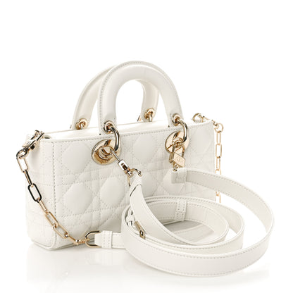 Christian Dior Lambskin Cannage Small Lady D-Joy Latte 2 of 9