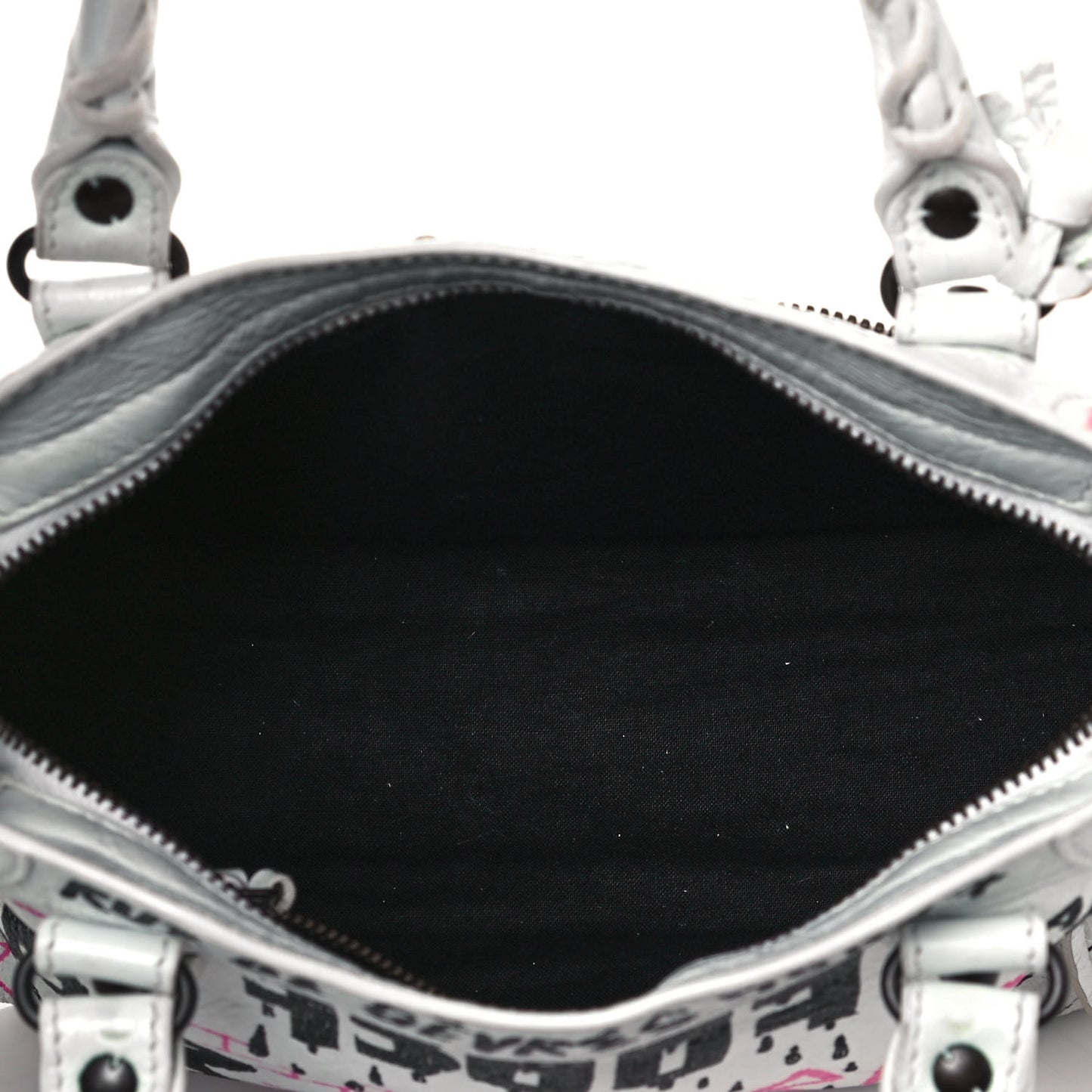 Agneau Graffiti All Over Classic Hardware Mini City White Multicolor