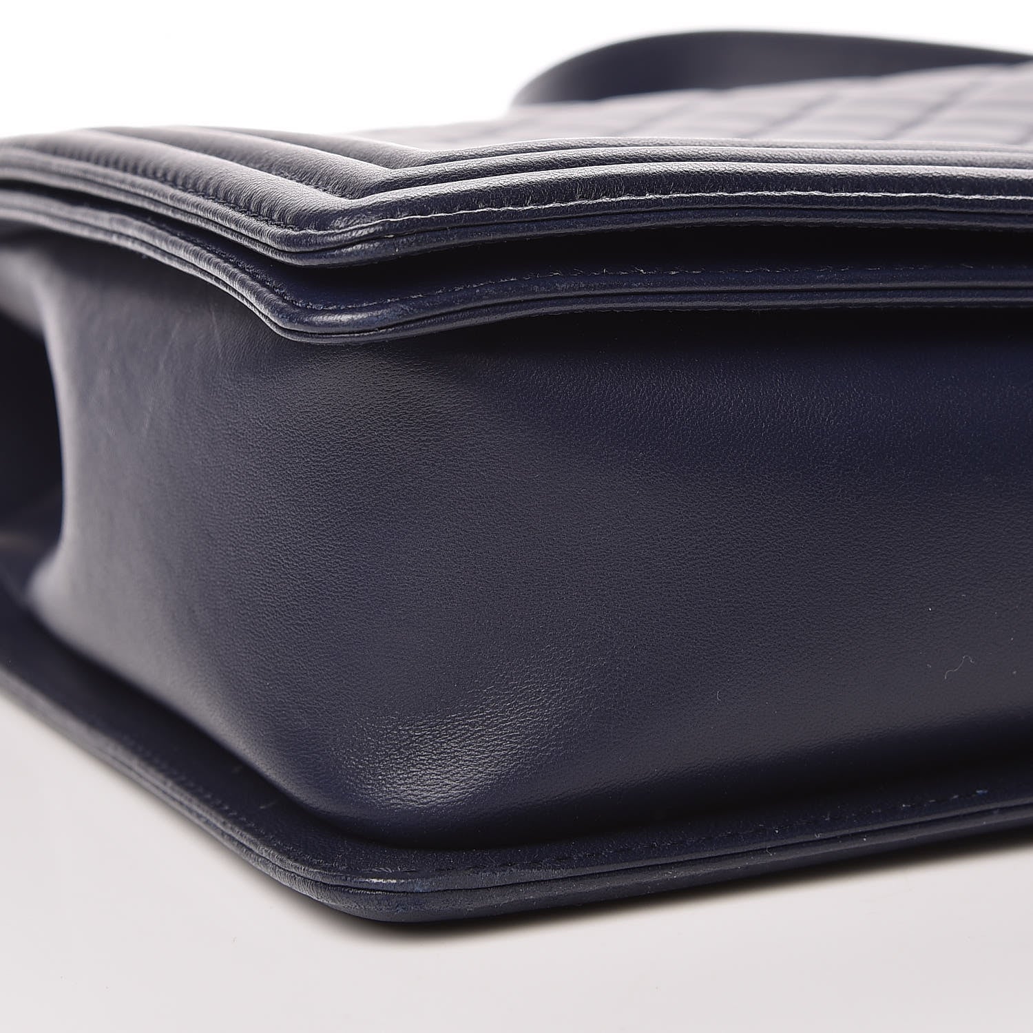 Chanel Lambskin Quilted Large Boy Flap Navy 9 of 11