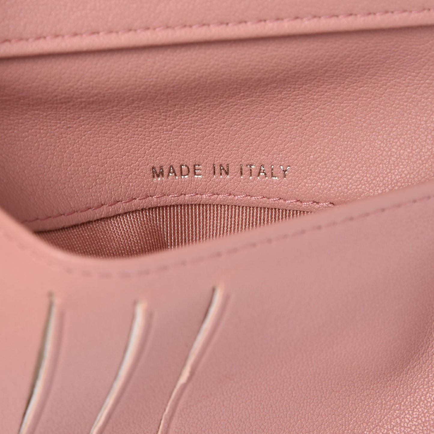 Lambskin Quilted CC Box Flap Wallet Light Pink