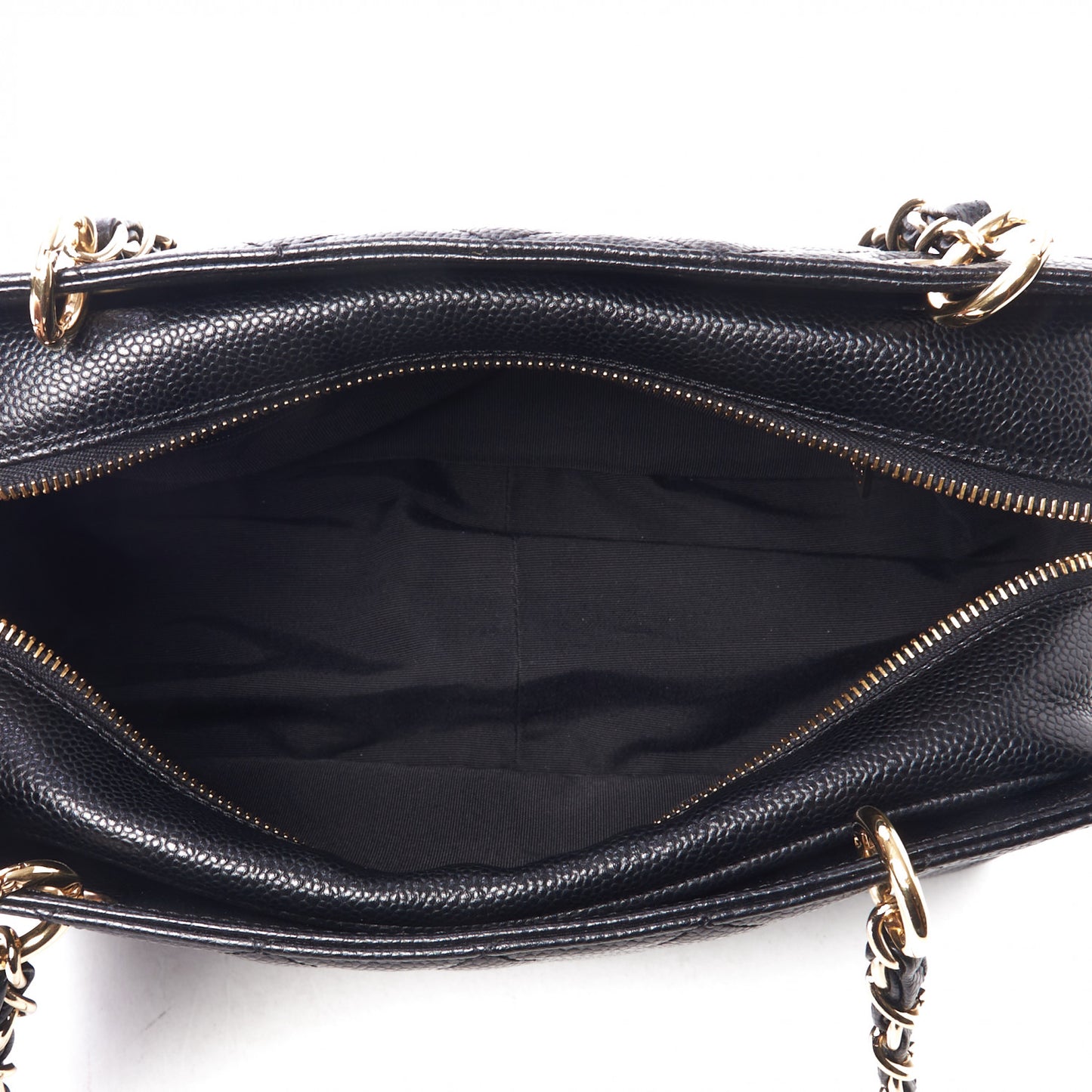 Caviar Quilted Petit Timeless Tote PTT Black