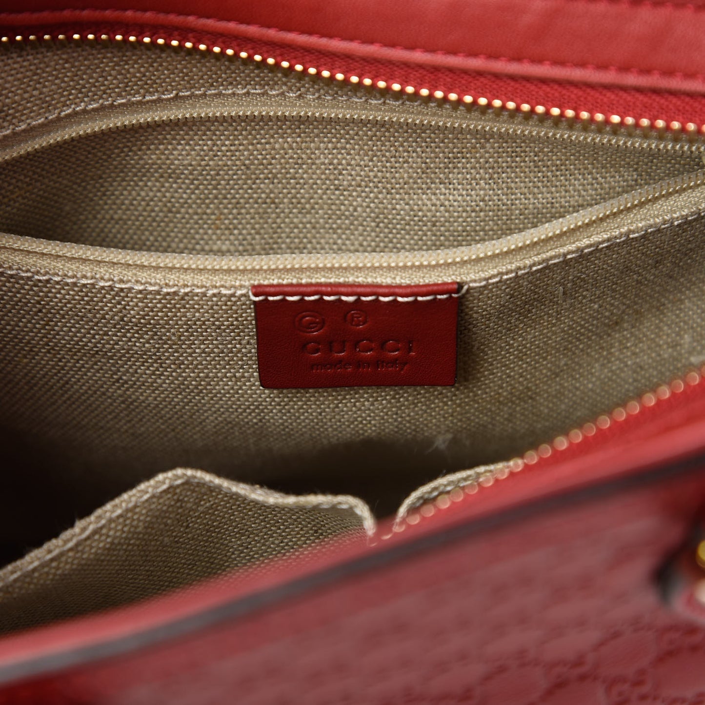 Microguccissima Small Bree Tote Red