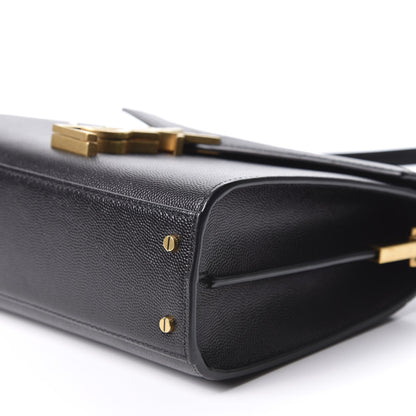 Saint Laurent Grain de Poudre Mini Classic Monogram Cassandra Top Handle Black 6 of 9